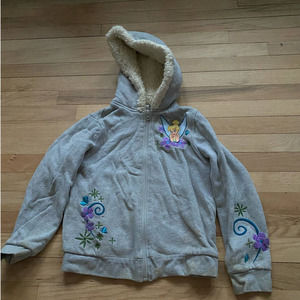 Vintage Disney Tinkerbell Grey Zip Up Jacket